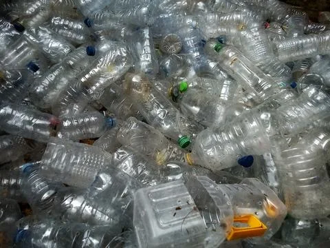 Close-up of plastic bottle Fotos Stock
