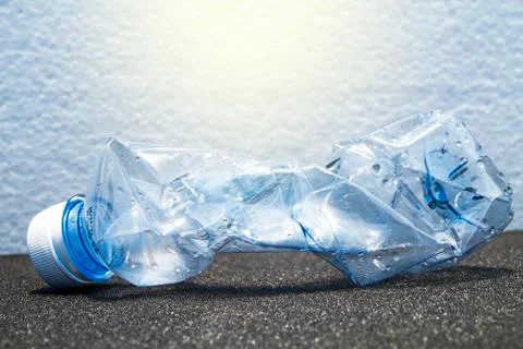 Close up of a plastic bottle  spiral on white background Stock Photos