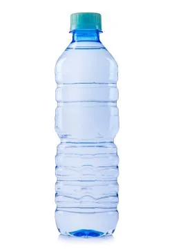 Close up of a plastic bottle on white background Stock Photos
