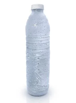 Close up of a plastic bottles on white background Stock Photos