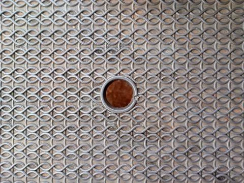 Close Up Plastic Chair Texture With Circular Hole Pattern Stock Photos