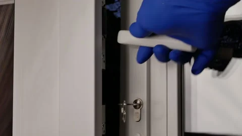 Close the plastic door Stock Footage 147071823