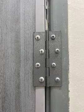 Close Up Of Plastic Door Frame And Wall Connection Indoors Foto stock