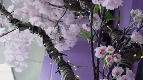 Close up on plastic flowers. Stock Footage 165898418