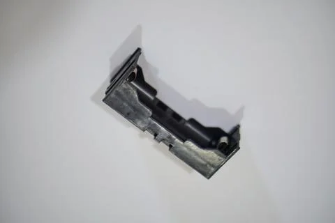Close up of a plastic lithium battery holder with practical design Stock Photos