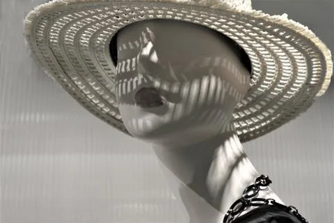 Close-up of a plastic mannequin head. Foto stock