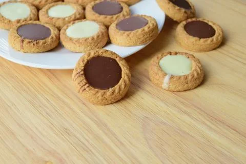 Close-up of a plate of cookies Stock Photos