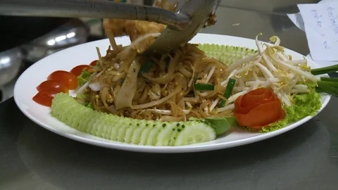 Close up of a plate of food Stock Footage 120023950