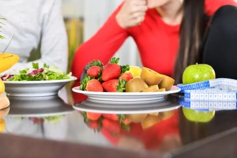 Close-up of a plate of fruit on a table Stock Photos