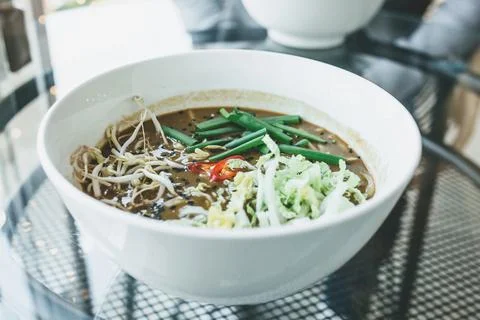 Close-up of a plate with ramen Stock Photos