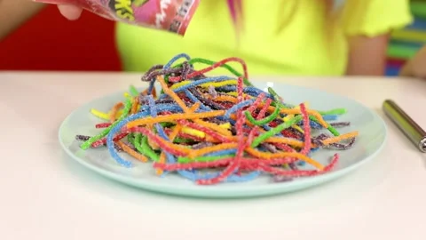 Close-up of a plate with sweets. Stock Footage 160409966