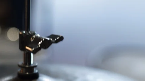 Close Up Of Play Drums. Drum Player. Stock-Footage 89500493