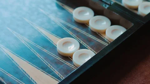 Close-up playing backgammon Stock Footage 284936640