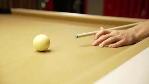 Close Up of Playing Billiards Stock Footage 328952702