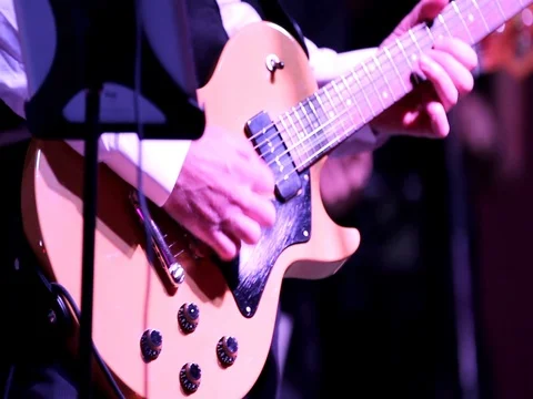 Close Up Playing Guitar Stock Footage 74345433