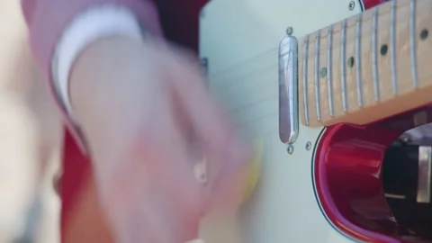 Close up of Playing the guitar Stock Footage 237474501