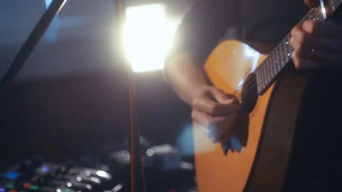 Close Up Playing Mandolin Video stock 284744742