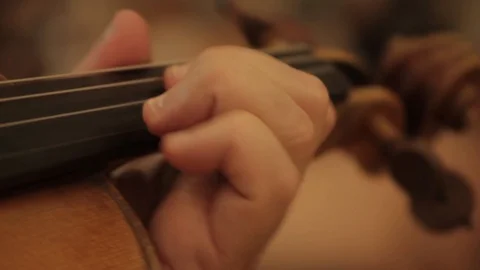 Close up Playing neck of Violin 스톡 동영상 86532179