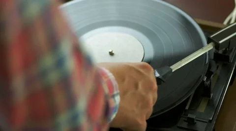 Close-up of playing songs on a player Stock Footage 67113002