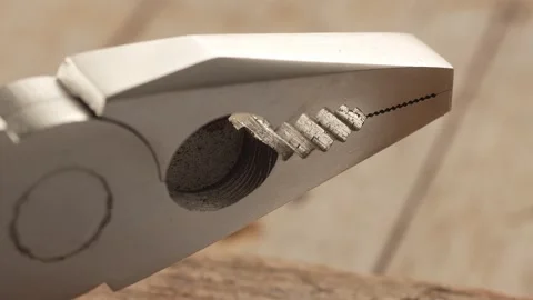 Close-up of Pliers Clamp. Stock Footage 258936399