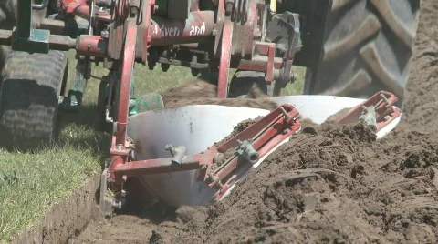 Close up of plough working Stock Footage 873825