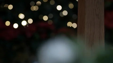 Close up of podium with Christmas Lights in background 動画素材 100725384