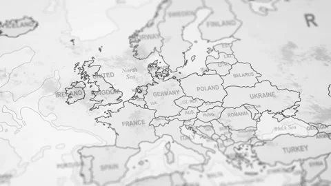 Close Up Of Poland Borders. World Map Animation. Video stock 331811977