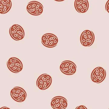Close up of pollen grains under microscope glyph seamless pattern 库存插图