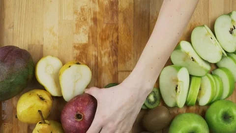 Close Up Pomegranate Fruit with Seeds Stock Footage 78488598