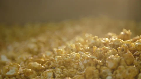 Close up popcorn background with caramel 4K Vidéo 85591189