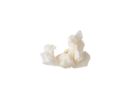 Close up Popcorn isolated on white background with space for text. Stock Photos