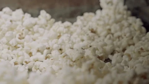 Close up on popcorn in Slow Motion Williamsburg Brooklyn 4K Stock Footage 252330701