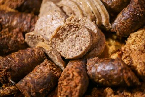 Close up of pork meat selection Stock Photos