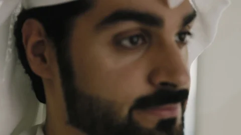 Close up portrait of an arab man. Stock Footage 126310593