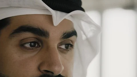Close up portrait of an arab man. Stock Footage 126310617