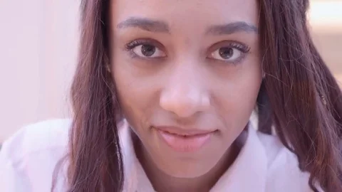 Close up portrait of a girl 库存影片 69101752