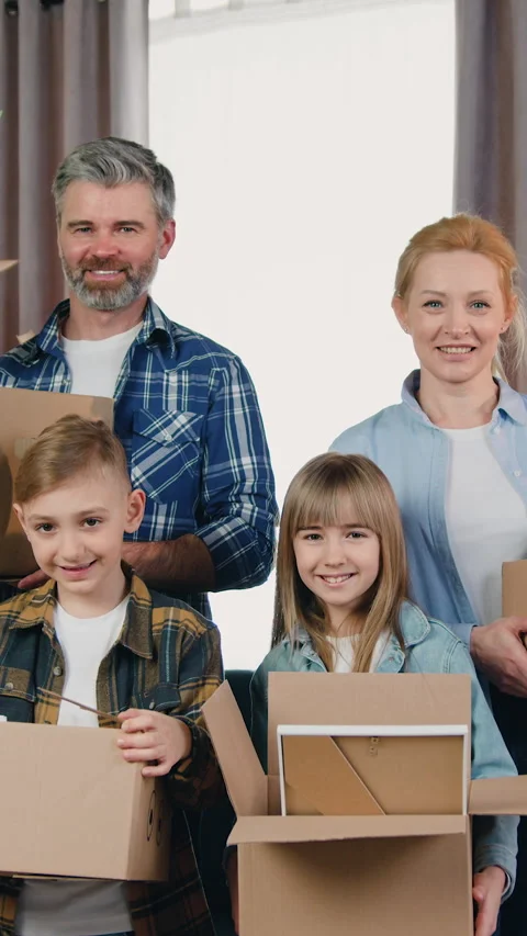 Close up portrait of good-looking satisfied cheerful bearded dad,his blond wife  Stock Footage 331213926