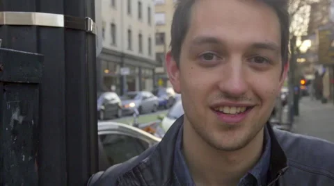 Close portrait of Handsome Guy Stock Footage 62567762