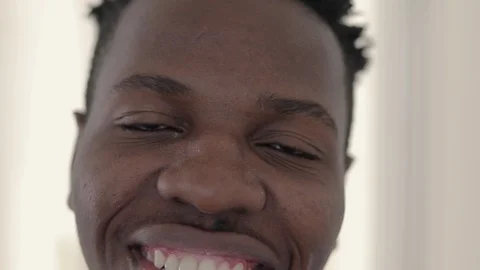 Close-up portrait of happy young man. Stock Footage 101047441