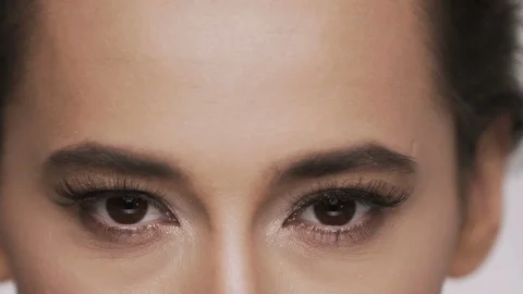 Close up portrait of make up model Stock Footage 92524672