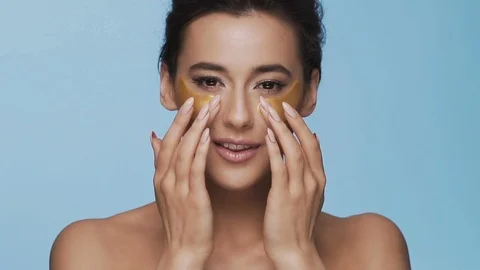 Close up portrait of make up model Video stock 92528034