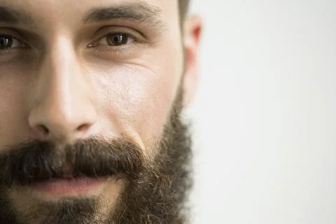 Close up portrait of man with beard Stock Photos