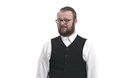 Close-up portrait of a man expressing regret emotion. Millennial man biting Stock Footage 130186690