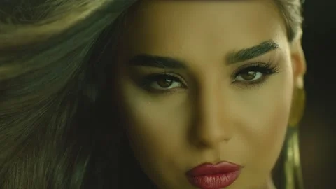 Close-up portrait of nice looking multi race beautiful elegant young woman 스톡 동영상 170157307