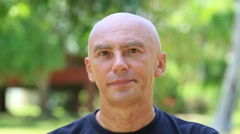 Close up portrait of a old man concerned about the problem Stock Footage 54160632