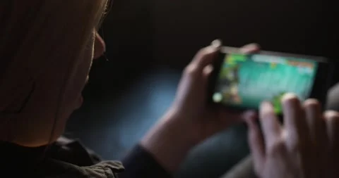 Close Up Portrait of Positive Captivated Smiling Young Woman With Long Hair Stock Footage 136055095