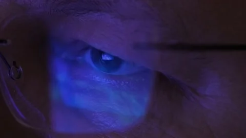 Close-up Portrait of Software Engineer Working on Computer, Line of Code Stock Footage 232600428