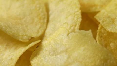 Close up of potato chips Video stock 89800217