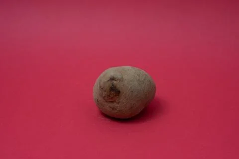 Close-up of Potato on red backgraound Stock Photos