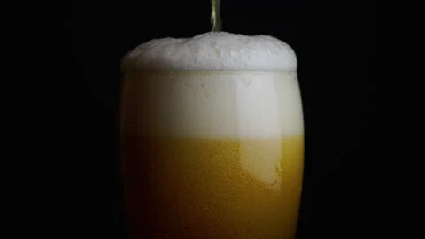 Close up of pouring beer. Stock Footage 288711355